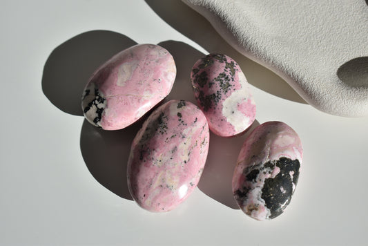 Peru Rhodochrosite Palm Stone | Heal