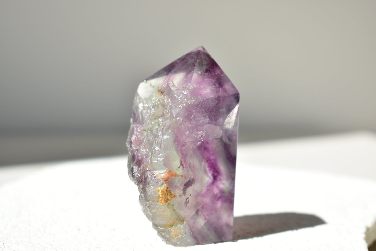 Half Raw Fluorite Point