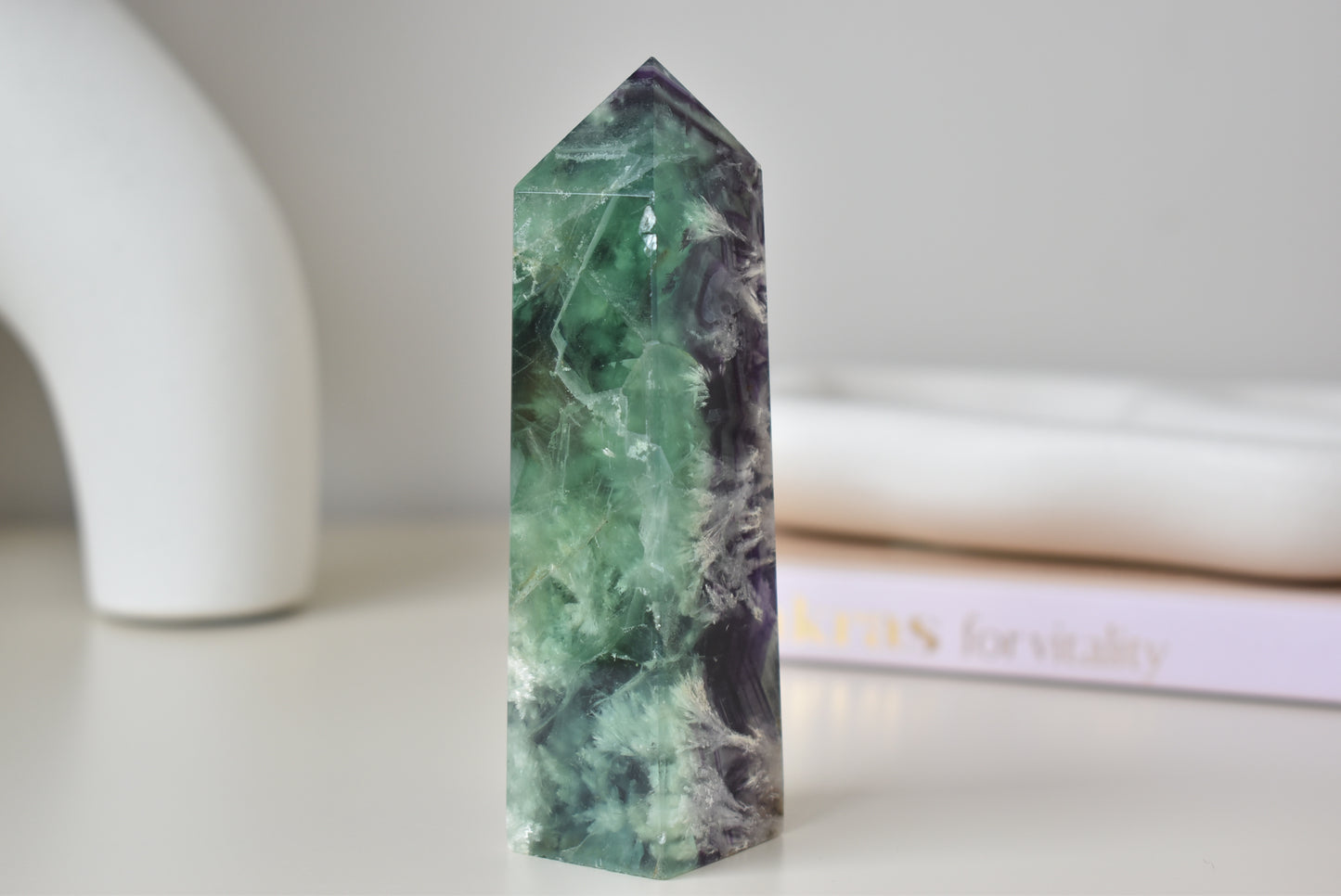 Feather Fluorite Point #3 (medium)
