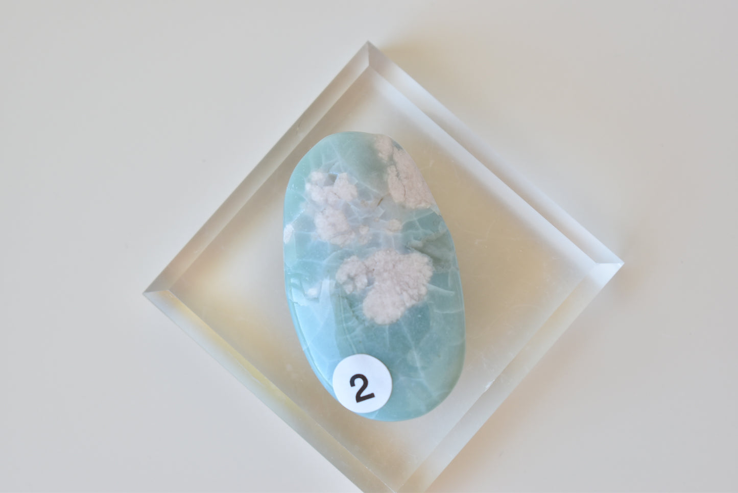 Green Flower Agate Palmstone