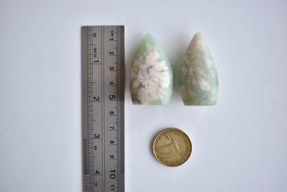 Green Flower Agate Flame