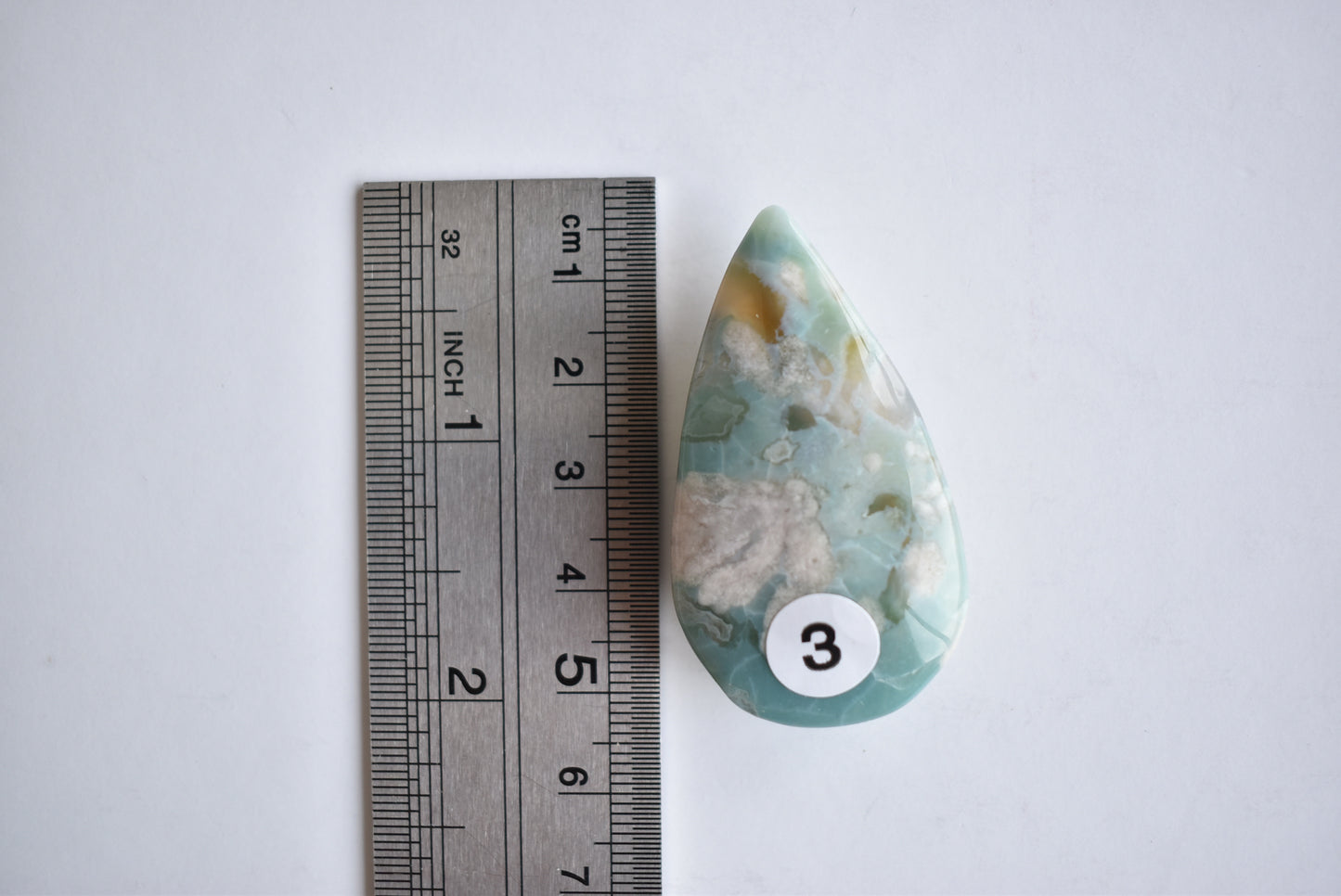 Green Flower Agate (drop shape)