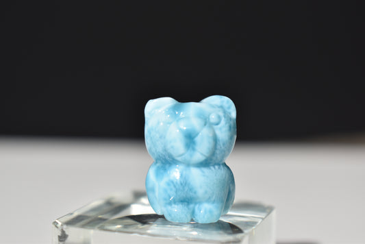 HG Larimar Bear Carving