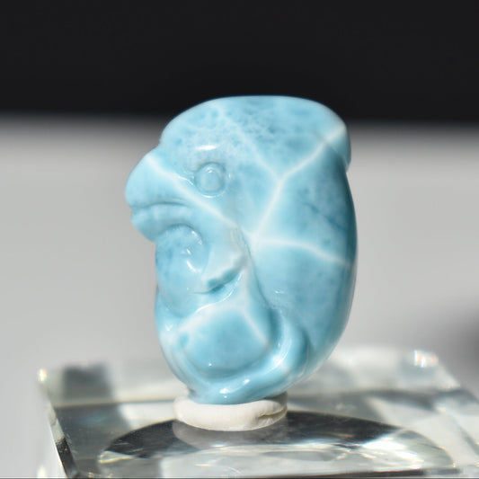 HG Larimar Dolphin Carving