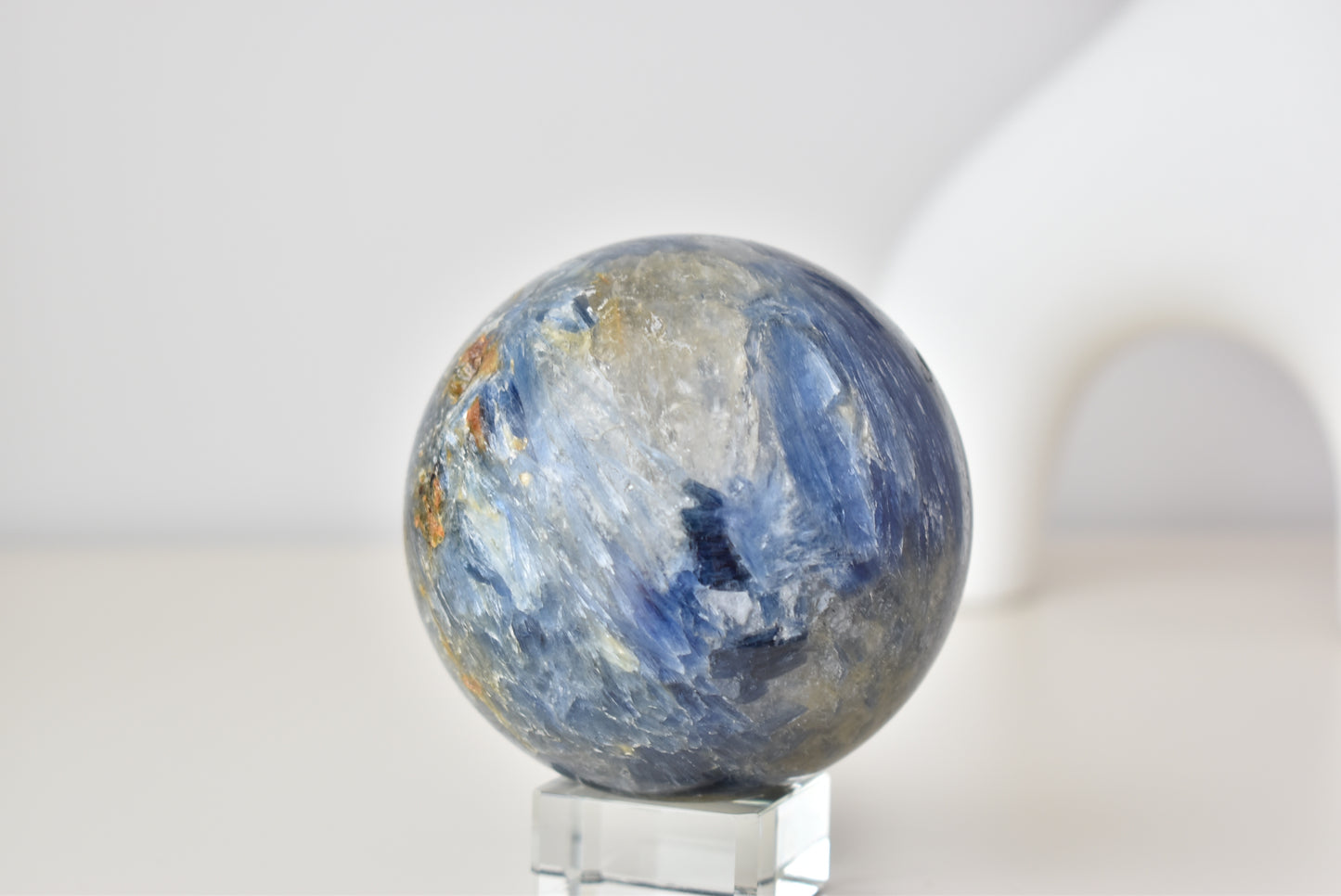 (Rare)  Large Blue Kyanite Sphere 80mm