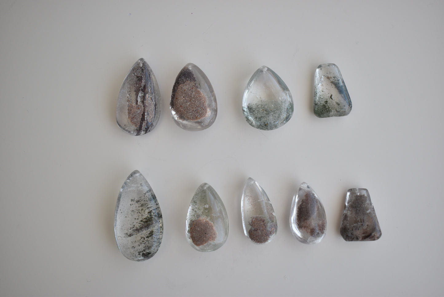 Garden Quartz Lodolite pendants (drilled)