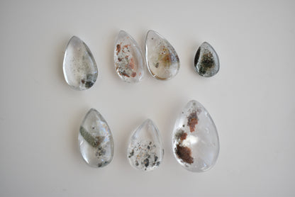 Garden Quartz Lodolite pendants (undrilled)