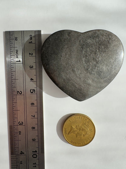 Silver Obsidian Heart