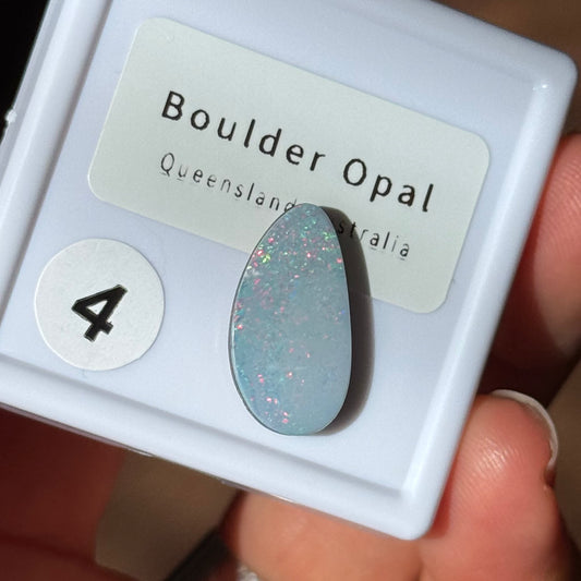 Australian Boulder Opal 0.69g Specimen box #4
