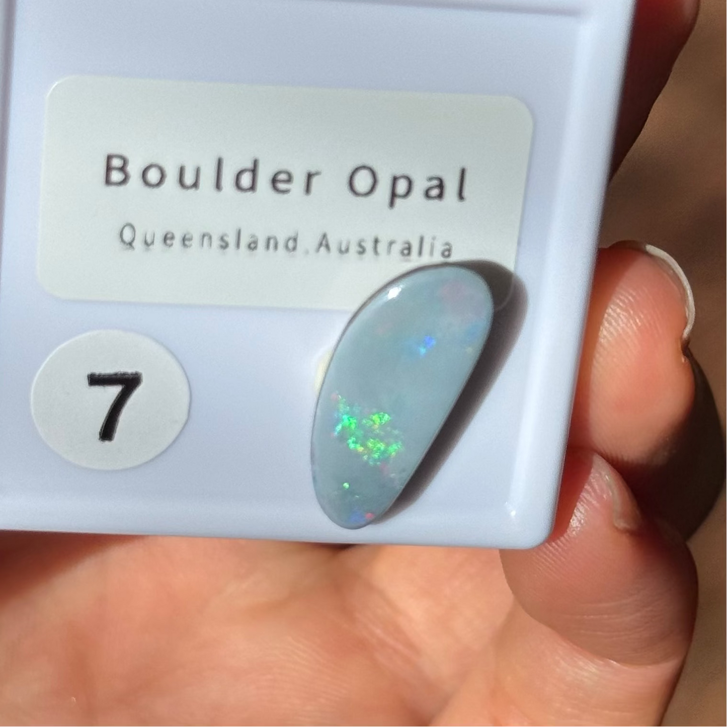 Australian Boulder Opal 0.71g Specimen box #7