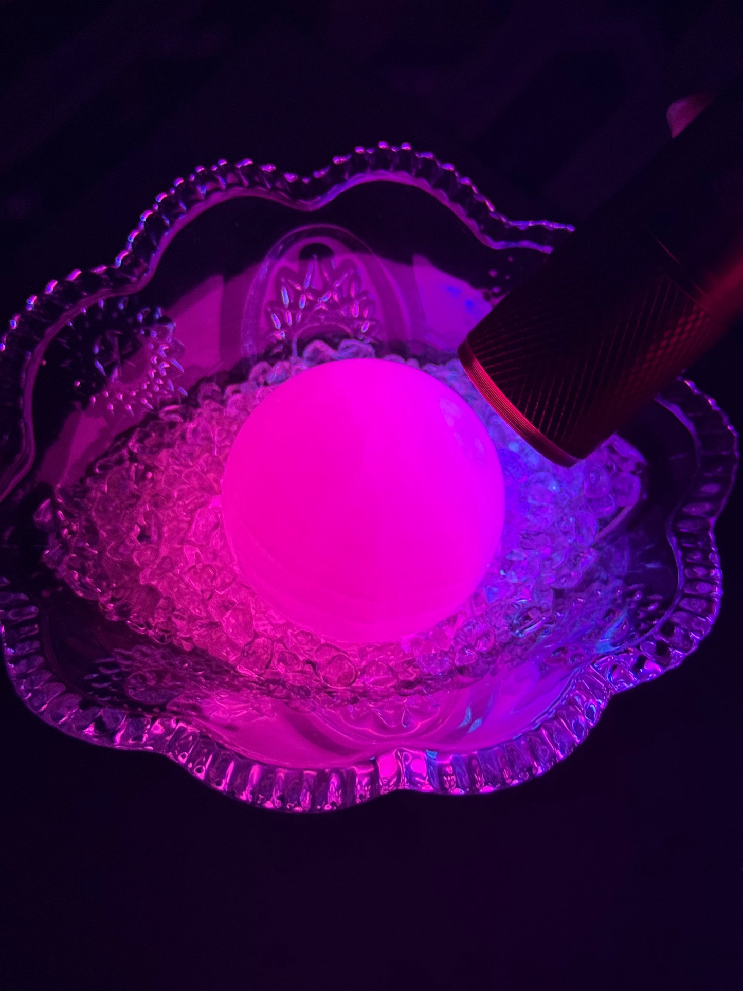 Pink Calcite Sphere (UV Reactive)