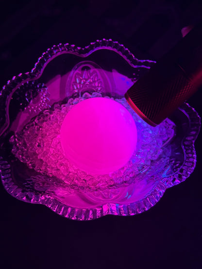 Pink Calcite Sphere (UV Reactive)