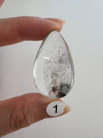Garden Quartz Lodolite pendants (undrilled)