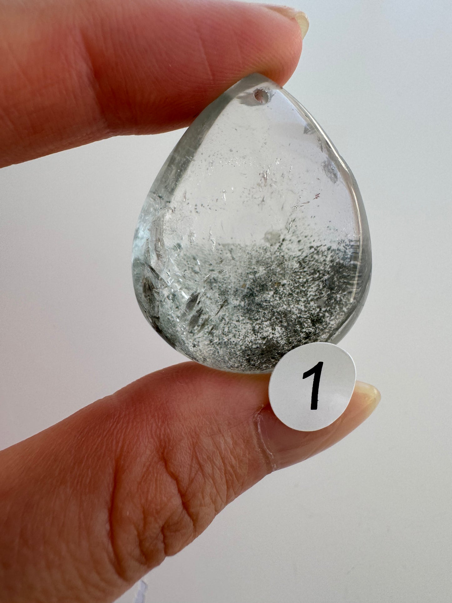 Garden Quartz Lodolite pendants (drilled)