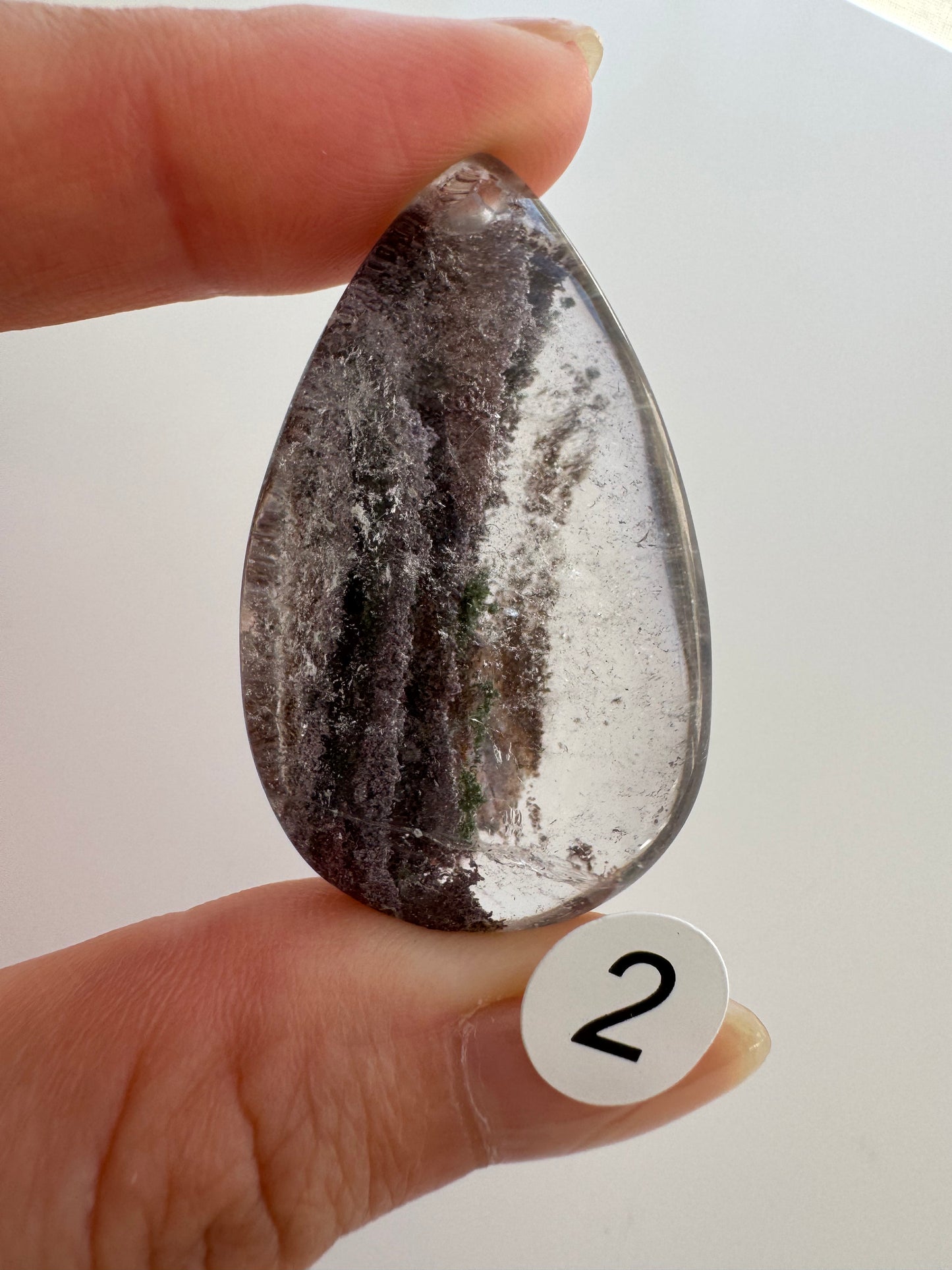 Garden Quartz Lodolite pendants (drilled)
