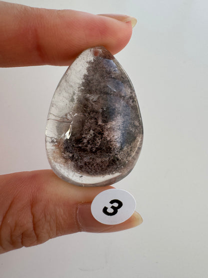 Garden Quartz Lodolite pendants (drilled)