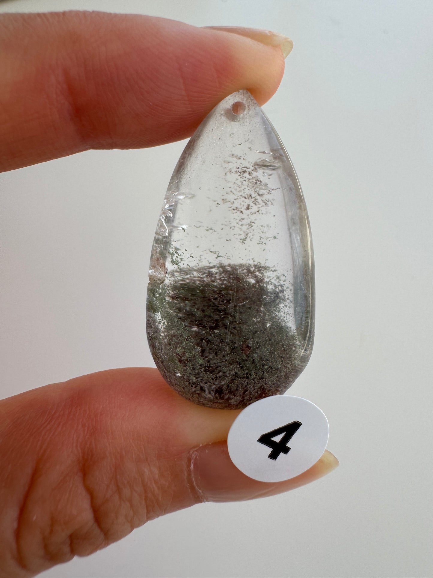 Garden Quartz Lodolite pendants (drilled)
