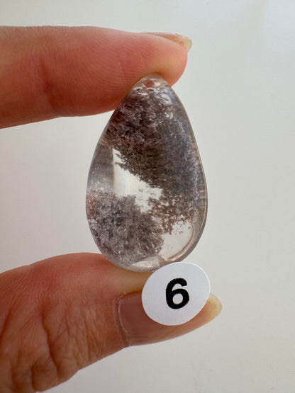 Garden Quartz Lodolite pendants (drilled)