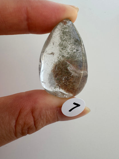 Garden Quartz Lodolite pendants (drilled)