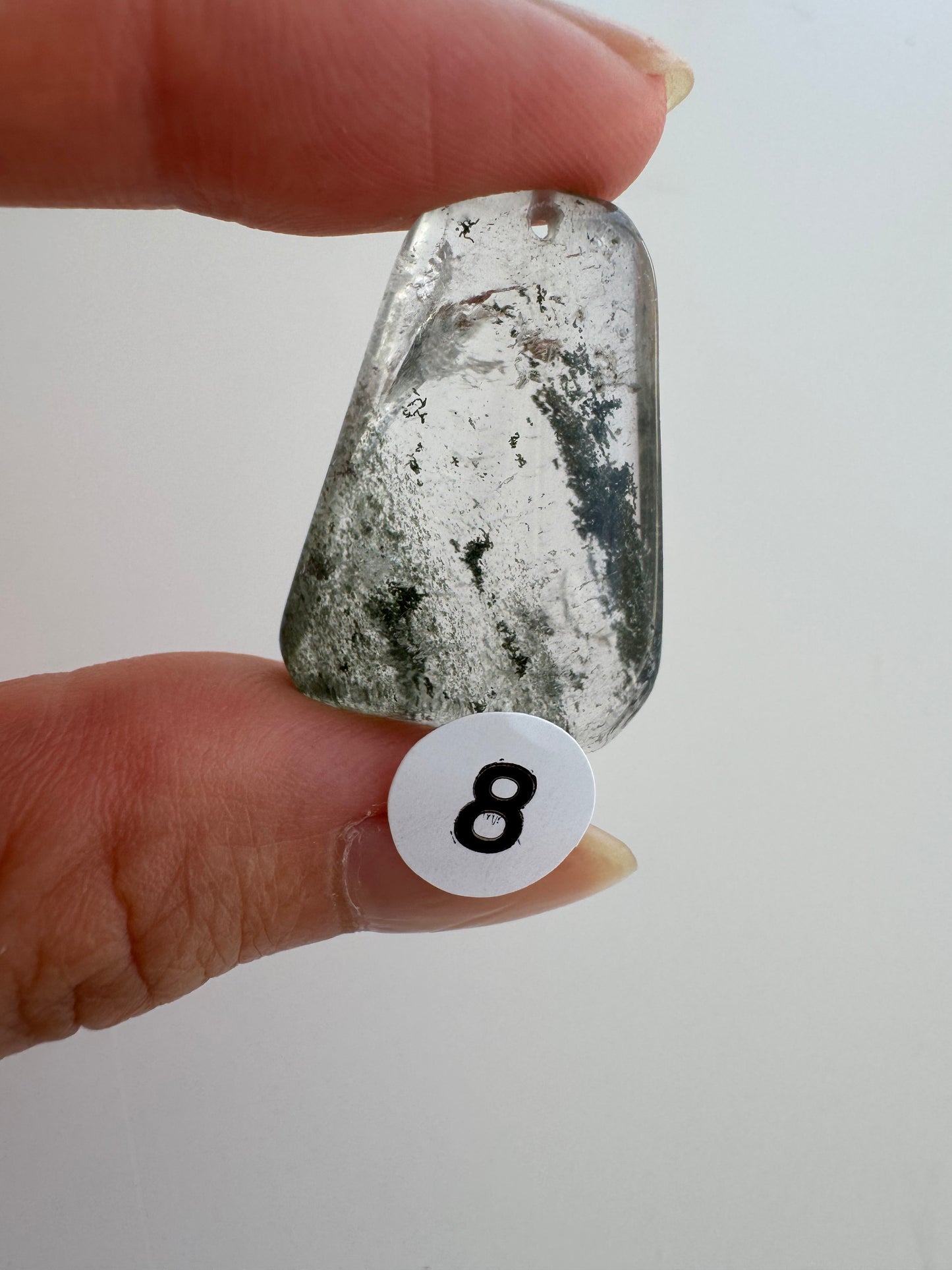Garden Quartz Lodolite pendants (drilled)
