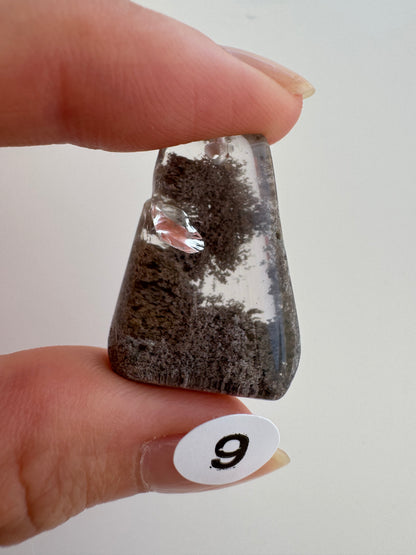 Garden Quartz Lodolite pendants (drilled)