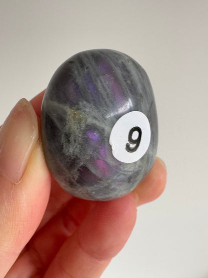 High Grade Pauper Pink Labradorite Small Palmstone