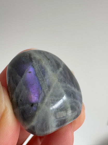 High Grade Pauper Pink Labradorite Small Palmstone