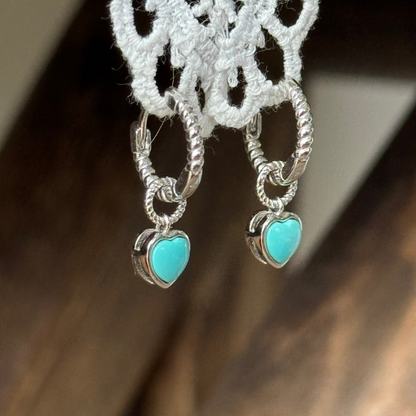Turquoise Sterling Sliver Drop Earring