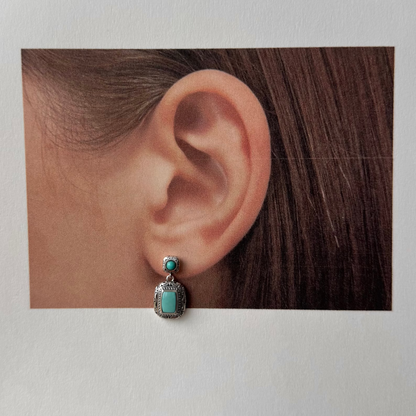 Turquoise Sterling Sliver Drop Earring