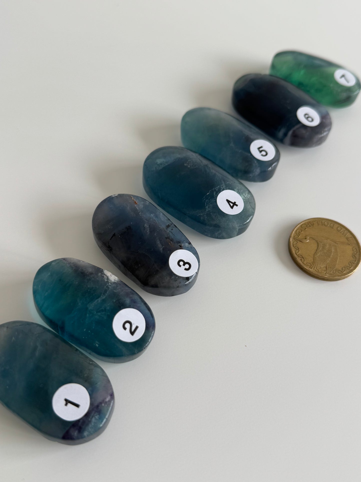 Blue Fluorite Palm Stone ｜Clarity