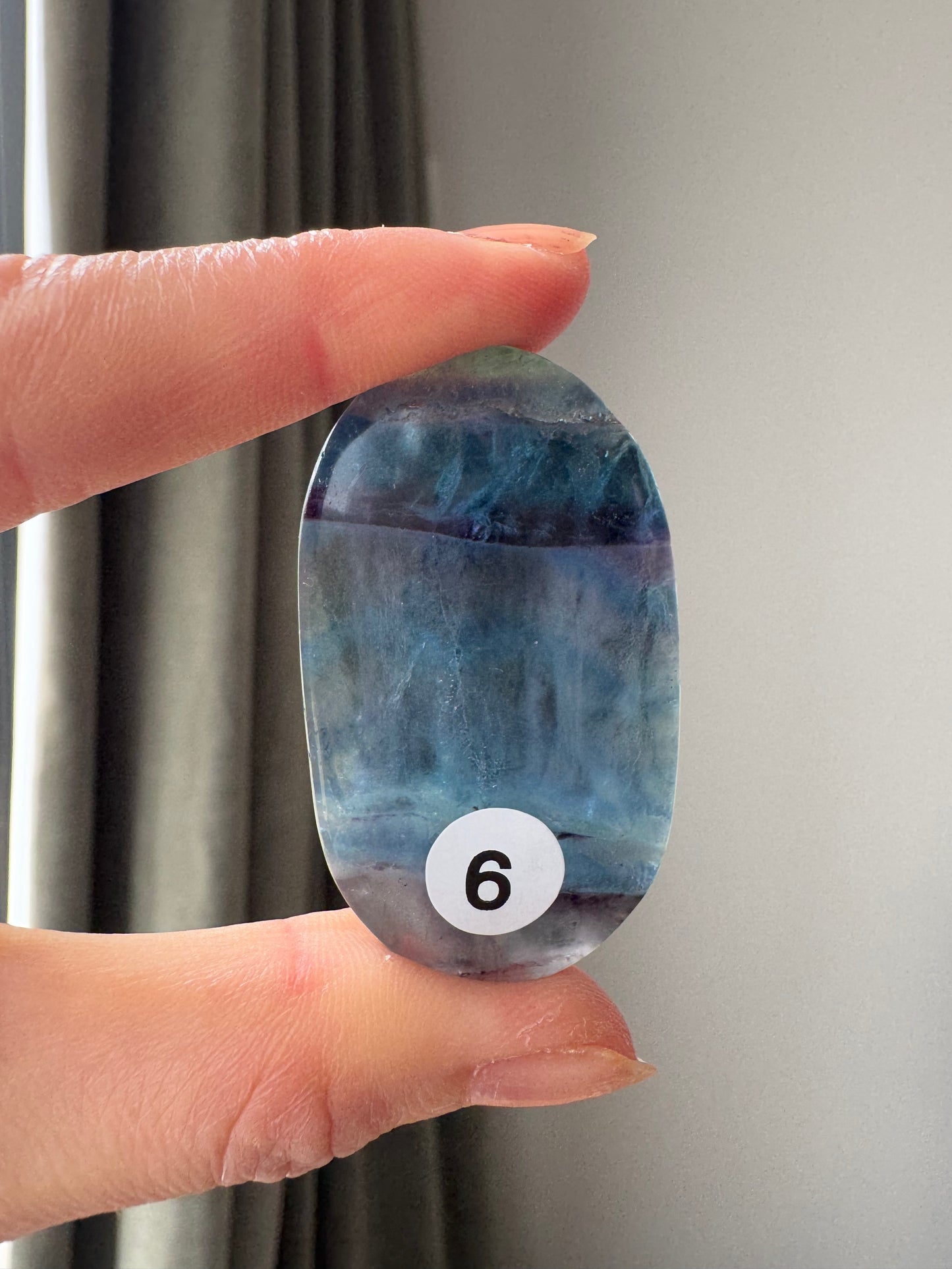 Blue Fluorite Palm Stone ｜Clarity