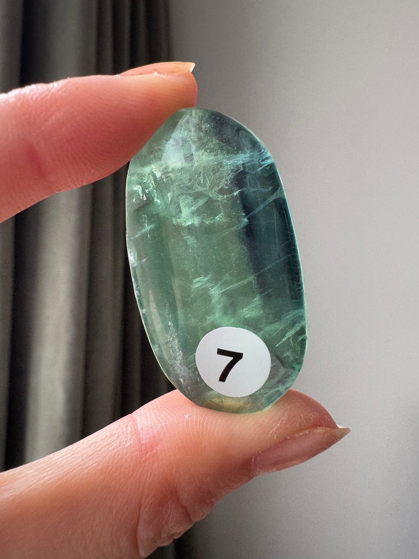 Blue Fluorite Palm Stone ｜Clarity
