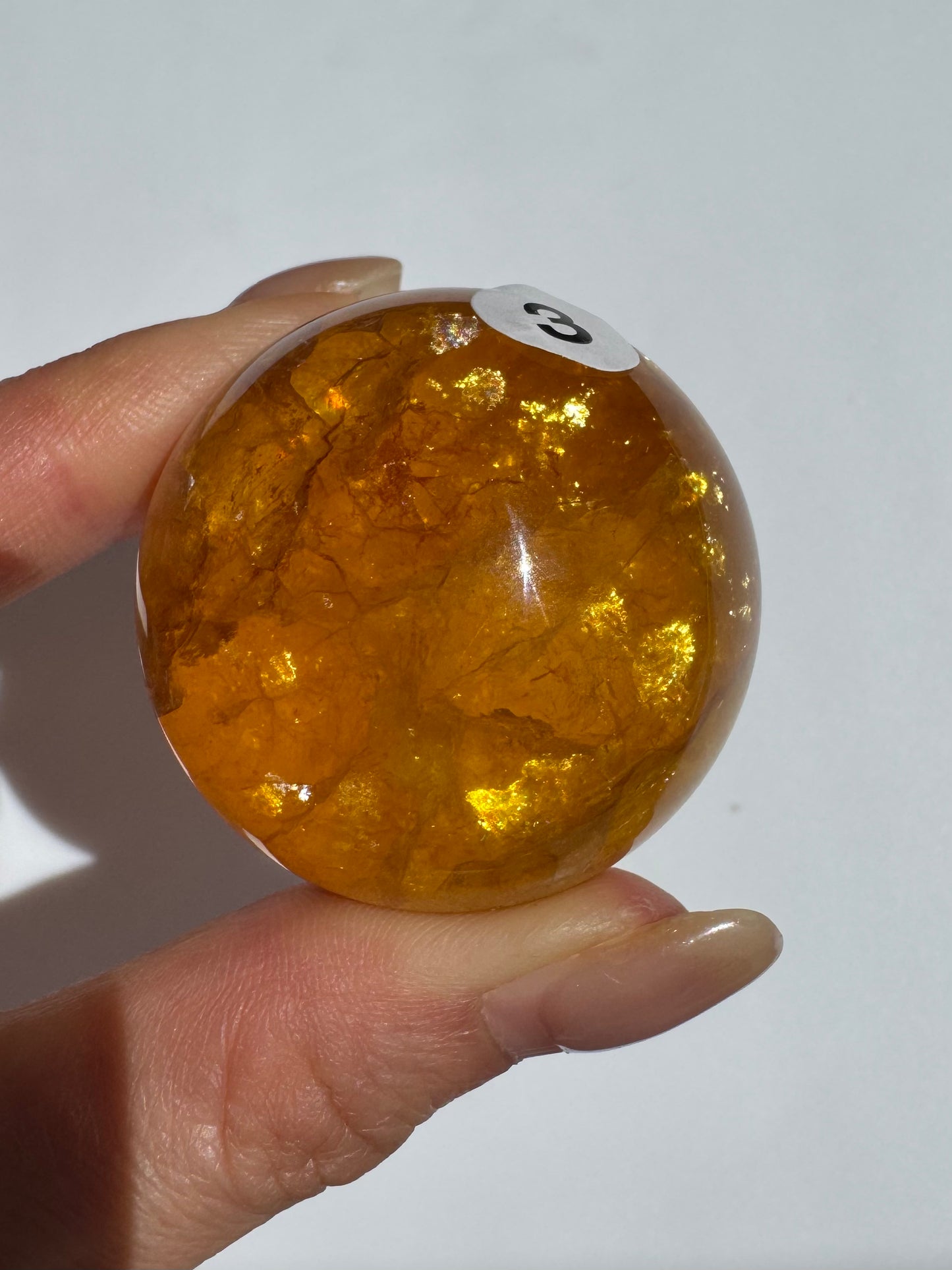 Golden Rainbow Fluorite Sphere #3