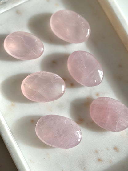Rose Quartz Palm Stone |  Love