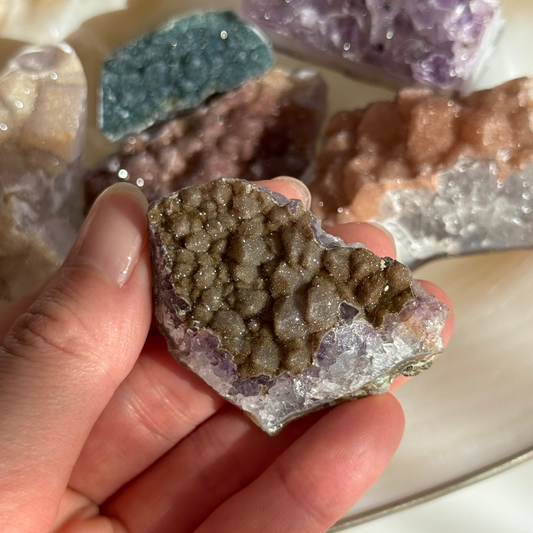 Sugar Rainbow Amethyst Cluster