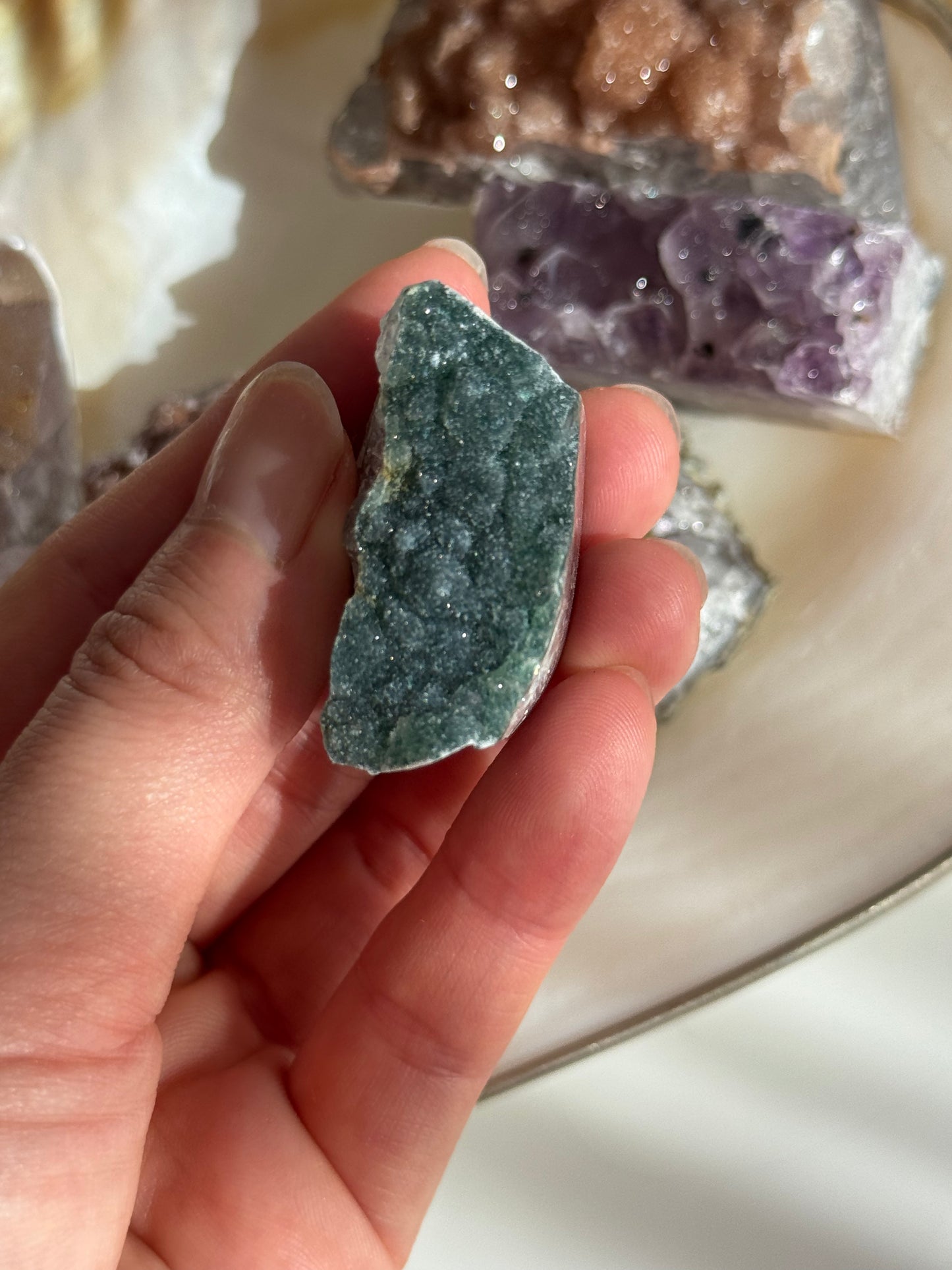 Sugar Rainbow Amethyst Cluster