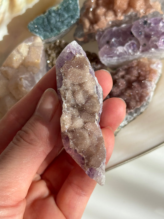 Sugar Rainbow Amethyst Cluster