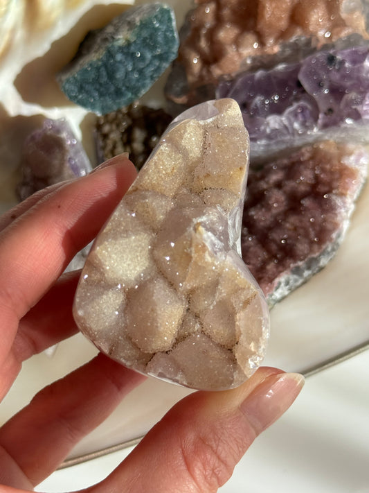 Sugar Rainbow Amethyst Cluster