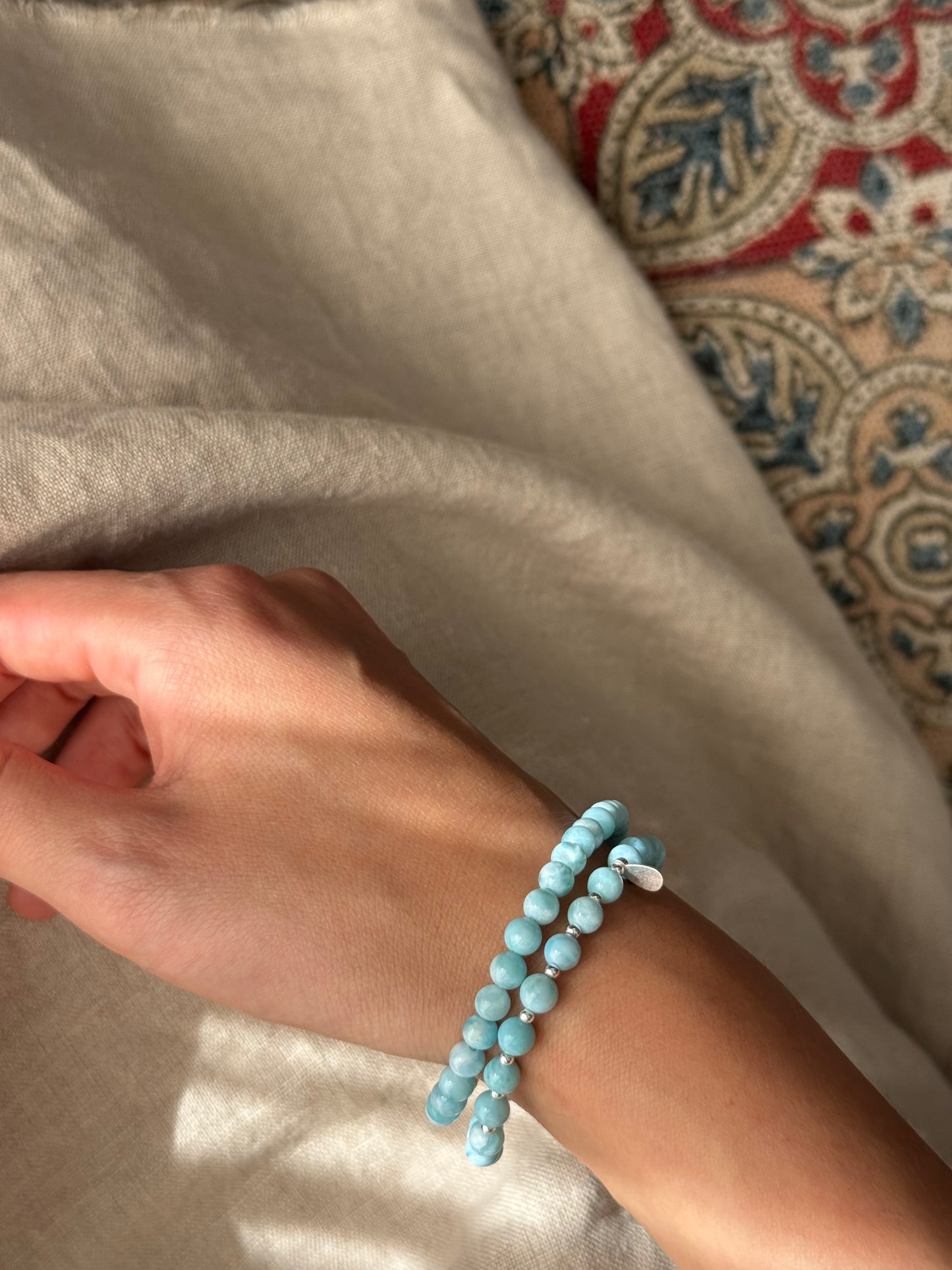 Larimar Bracelet 5mm