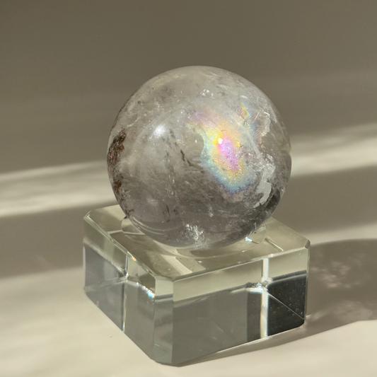 Rainbow Clear Quartz Sphere 35mm (Lodolite)