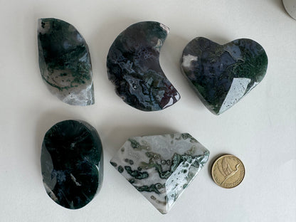 Moss Agate Carvings