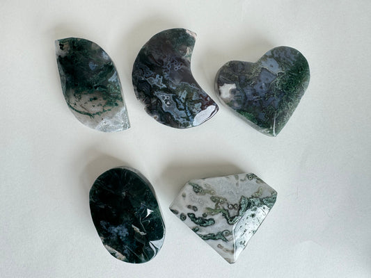 Moss Agate Carvings