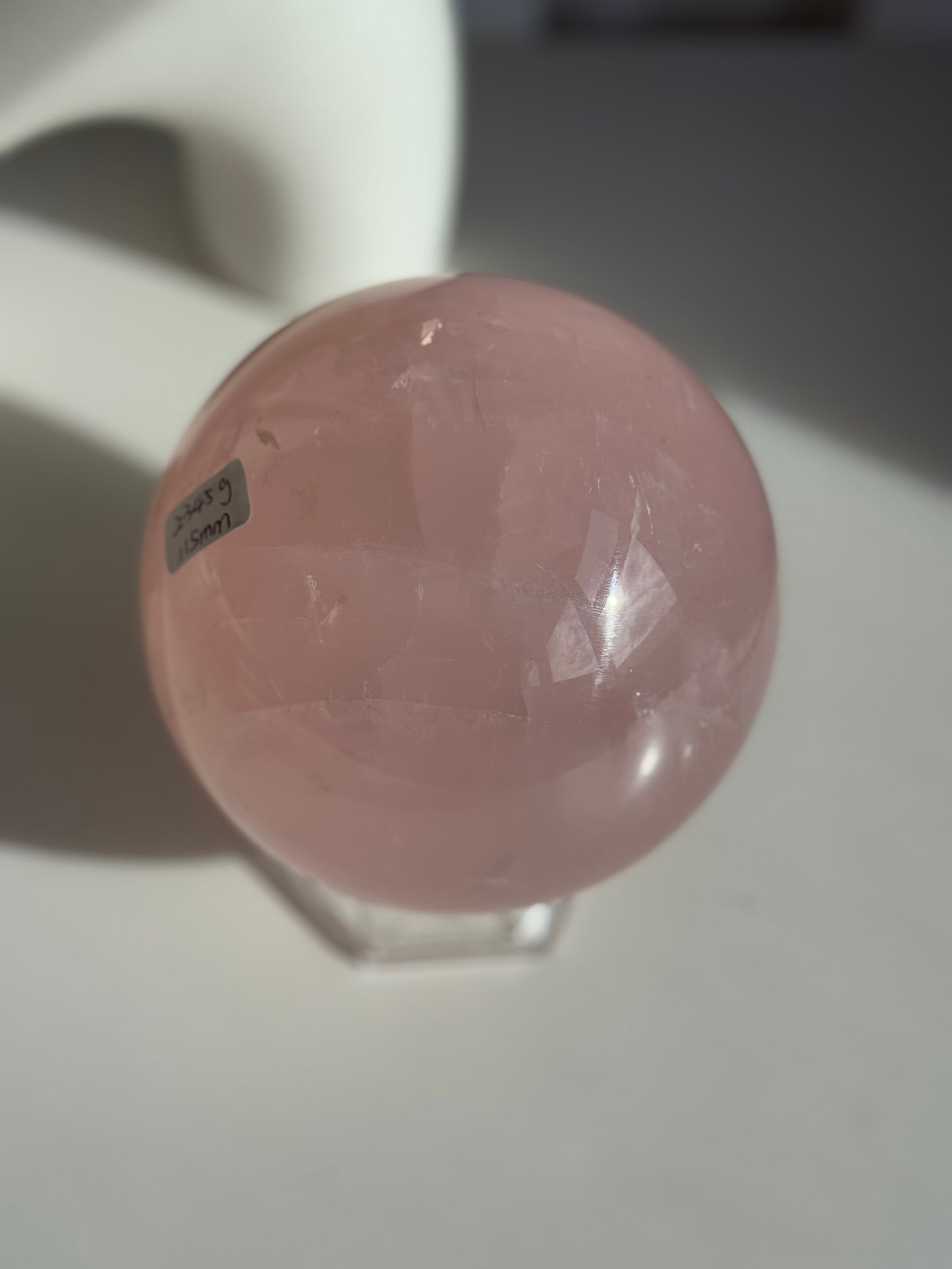 Extra Large Star Rose Quartz Sphere (video)