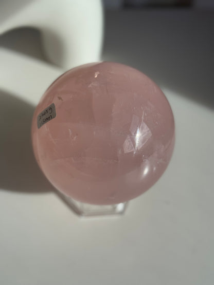 Extra Large Star Rose Quartz Sphere (video)