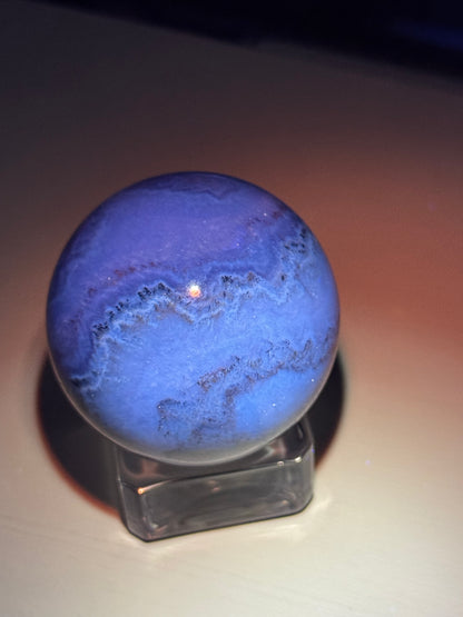 Aurora Fluorite Sphere 4.3cm (UV Reactive)