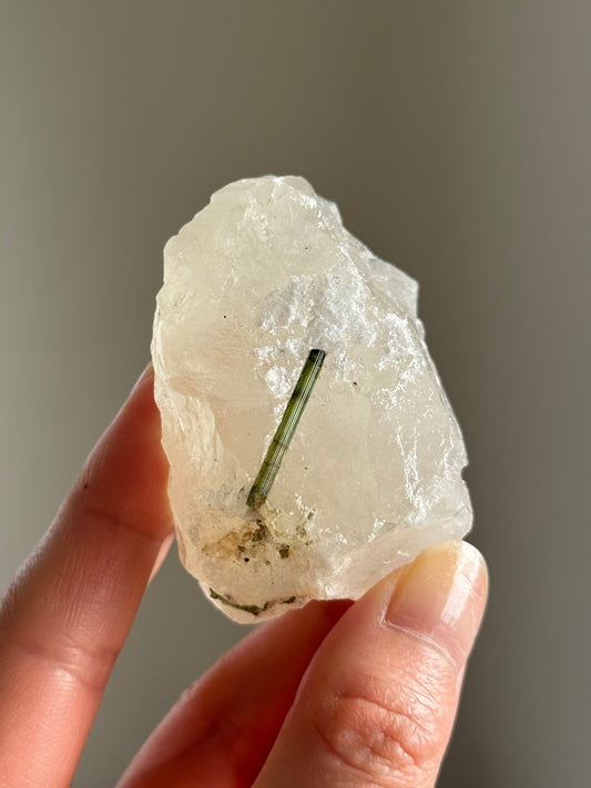 Green Tourmaline in Quartz #3