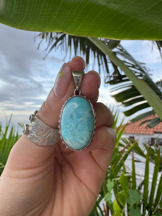 Handmade Larimar Pendant
