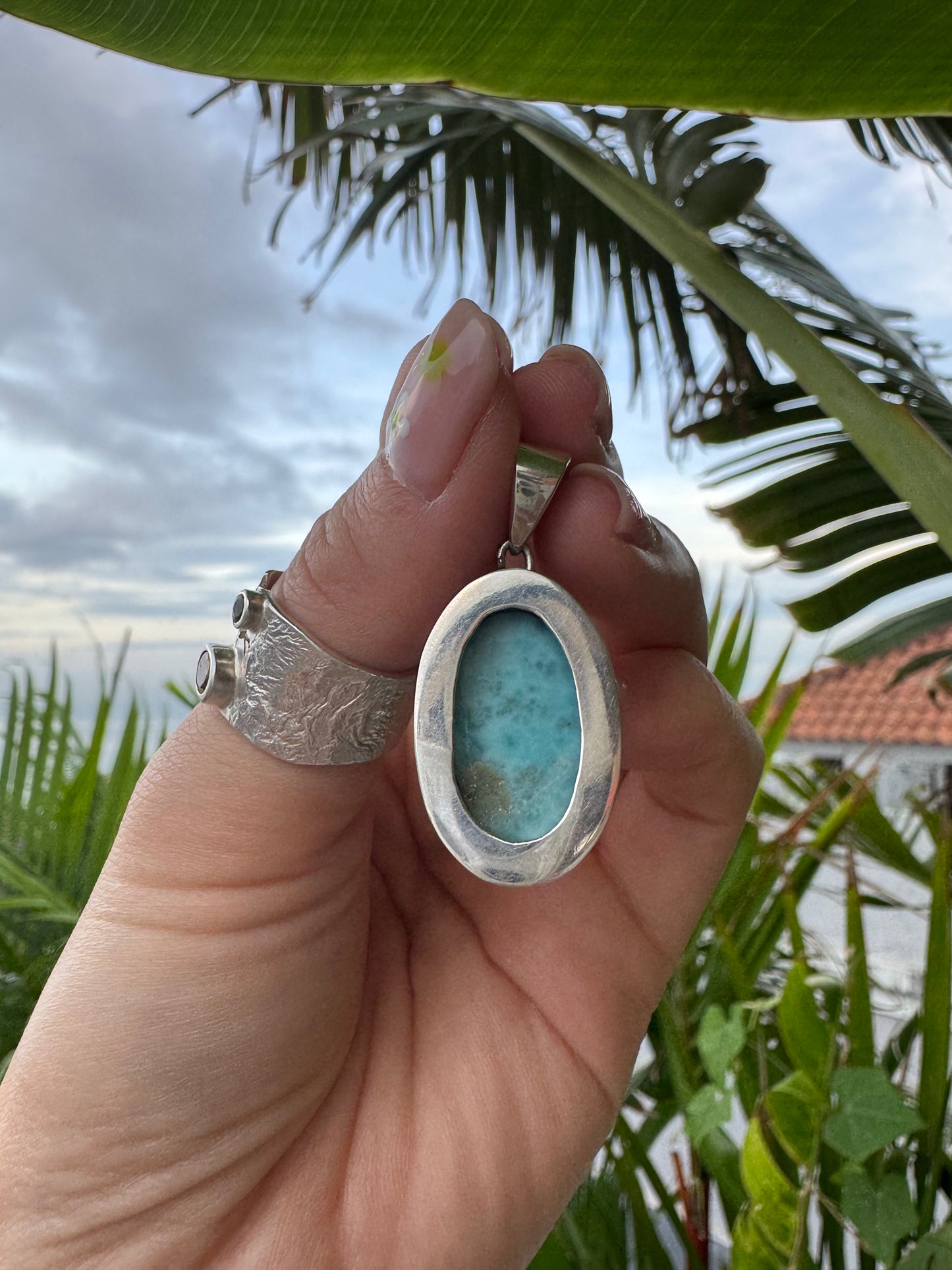 Handmade Larimar Pendant