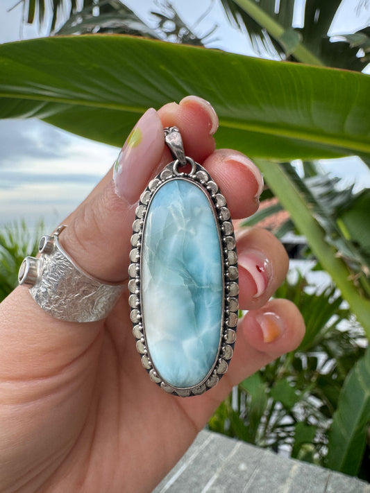 Handmade Larimar Pendant