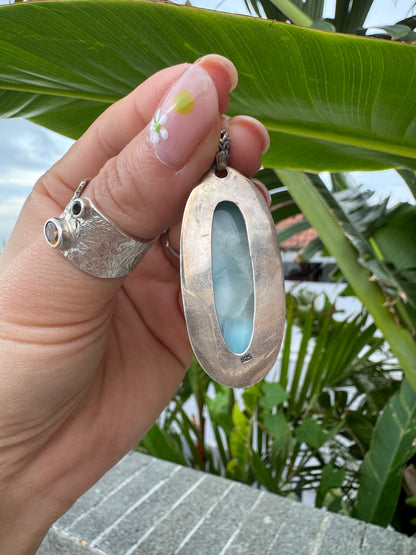 Handmade Larimar Pendant